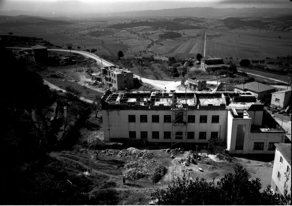 panoramica ristrutturazione edificio museo Subterraneo, foto d'epoca