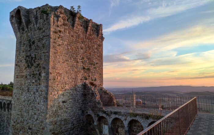 Panorama dalla Torre del Candeliere al tramonto