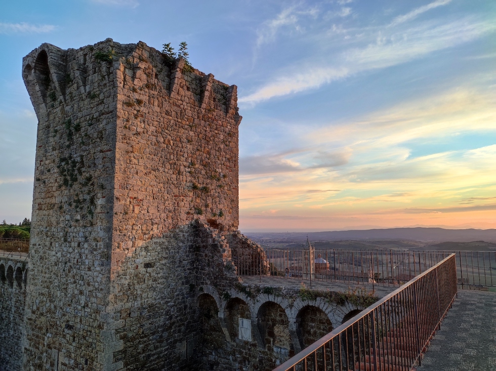 Panorama dalla Torre del Candeliere al tramonto